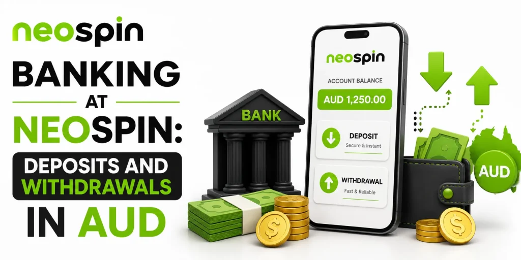 Banking At Neospin Deposits And Withdrawals In AUD