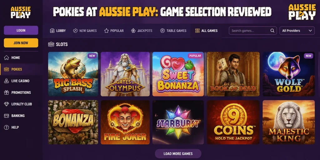 Pokies At Aussie Play Game Selection Reviewed